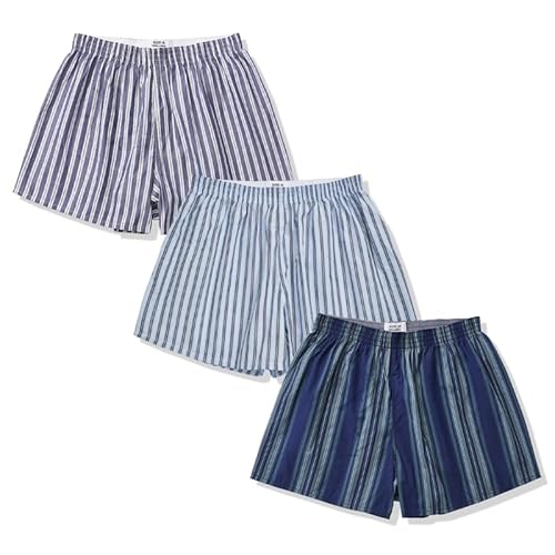 Hialegion Kurze Hosen Damen Boxershorts Baumwolle Weich Schlafshorts Sommer Going out Hosen Weite Kurze Pyjama Shorts Freizeithose 3er-Pack S von Hialegion