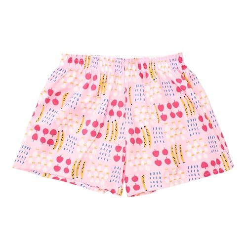 Hialegion Pyjama Shorts Damen Baumwolle Schlafhose Boxershorts Weich Sommer Strandhose Freizeithose Damen Obst M von Hialegion