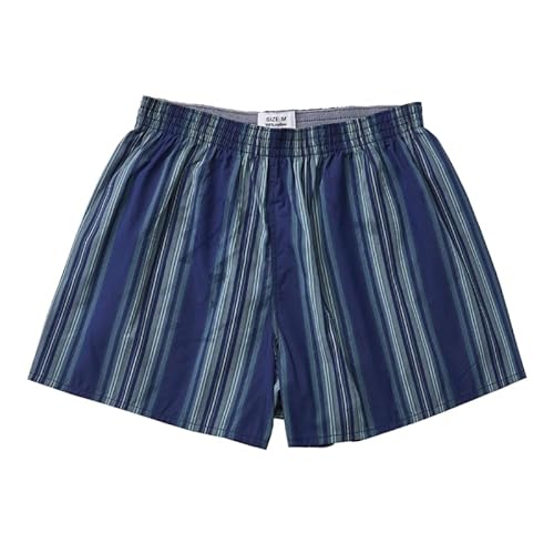 Hialegion Sommer Freizeithose Baumwolle Schlafanzughose Pyjamahose Boxershorts Frauen Going-out Shorts Aurora Grüner Streifen L von Hialegion