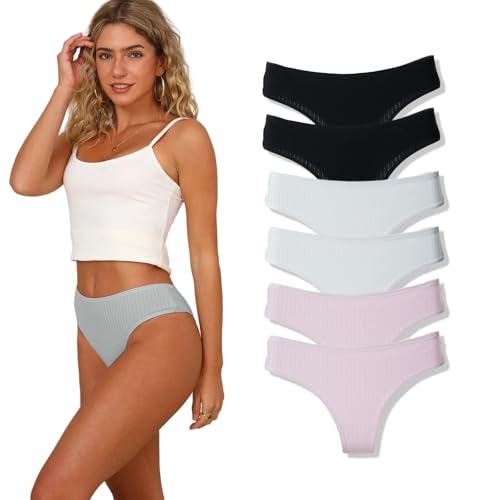 Hialegion Unterwäsche Damen Baumwolle Slip Damen Unterhosen Frauen Schlüpfer Atmungsaktiv 6PCS S von Hialegion