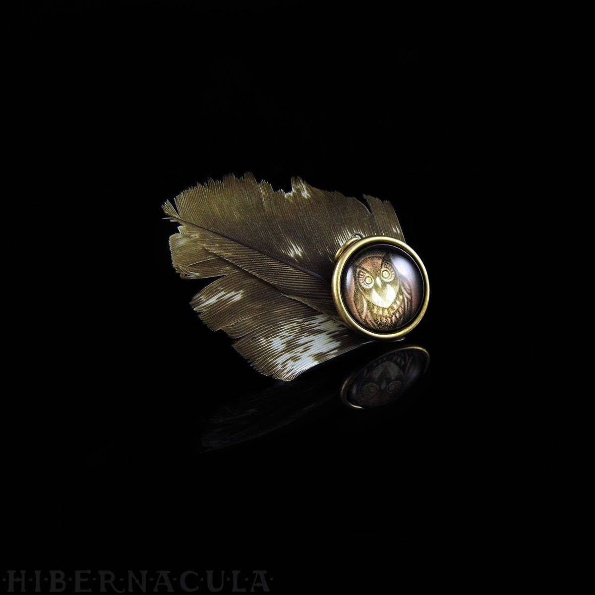 Owl Spirit Messing Tier Totem Anhänger von Hibernacula