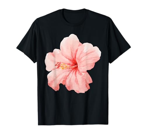 Rosa Hibiskus Blume Niedlich Mädchen Sommer Strand T-Shirt Rosa Hibiskus Blume Niedlich Mädchen Sommer Strand T-Shirt von Hibiscus Watercolor Flower Aesthetic