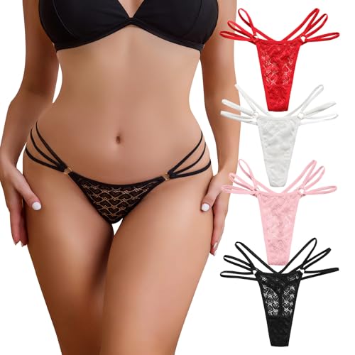 Hibluco Damen Sexy Unterwäsche für Frauen Spitze String Tangas von Hibluco