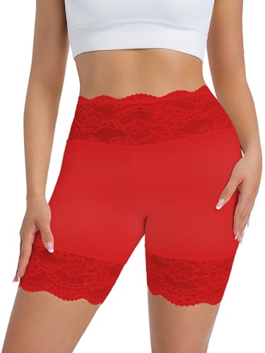 Hibluco Slip-Shorts für Unterkeider,Spitze,Damen,Anti-Scheuern,Bauchkontrolle,Shapewear, von Hibluco