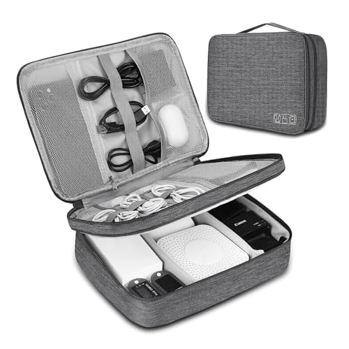 Hibucuo Reisekabel-Organizer-Tasche, 3-lagig, Elektronikzubehör, Organizer-Tasche, extra groß, universelle Tragetasche, Reise-Gadget-Tasche für Powerbank, Speicherkarte, Datenkabel, Ladegerät, Hibucuo Reisekabel-Organizer-Tasche, 3-lagig, Elektronikzubehör, Organizer-Tasche, extra groß, universelle Tragetasche, Reise-Gadget-Tasche für Powerbank, Speicherkarte, Datenkabel, Ladegerät, von Hibucuo