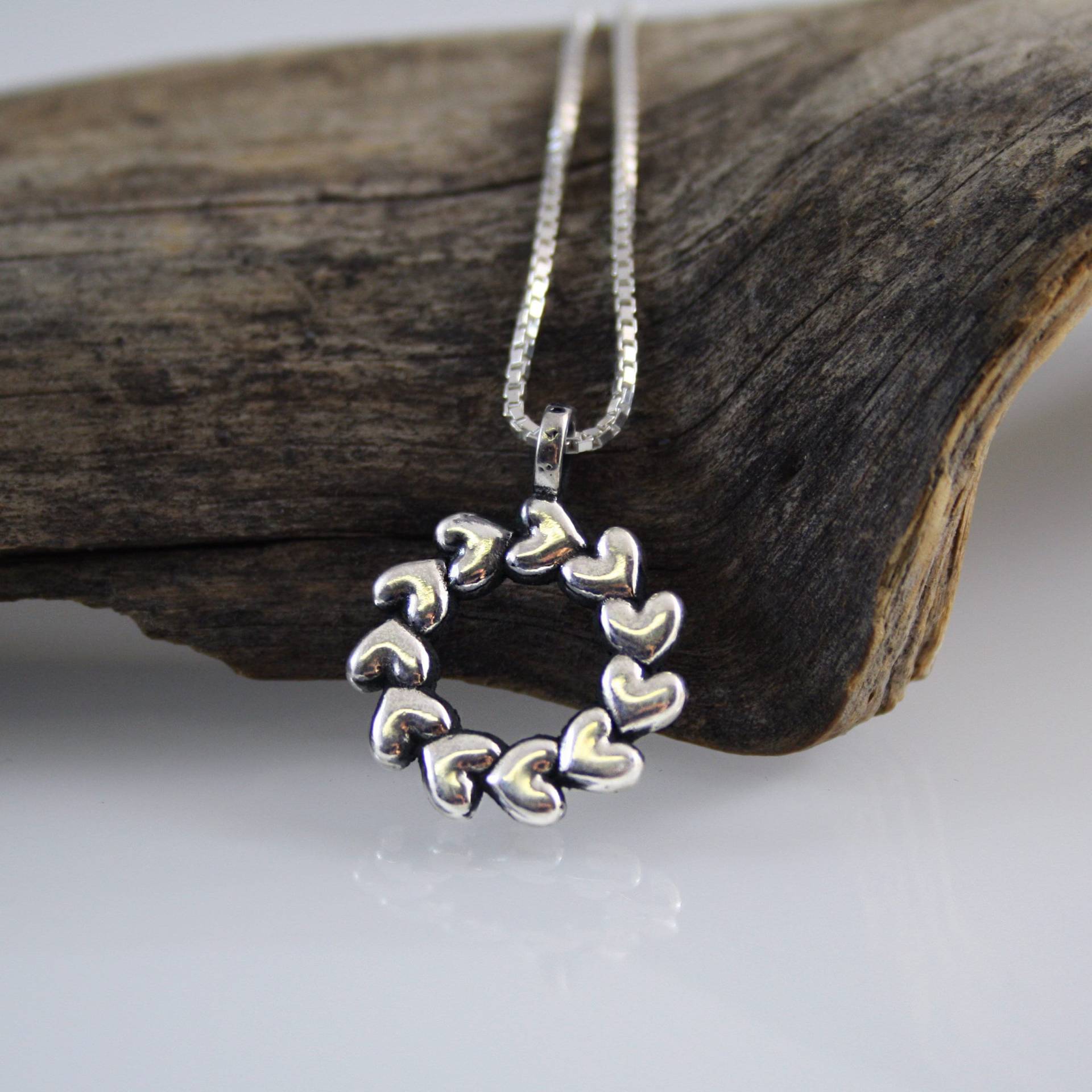 Herz Anhänger - Sterling Silber Halskette Geschwärzter Anhänger, Muttertagsgeschenk Herz Anhänger - Sterling Silber Halskette Geschwärzter Anhänger, Muttertagsgeschenk von Hich