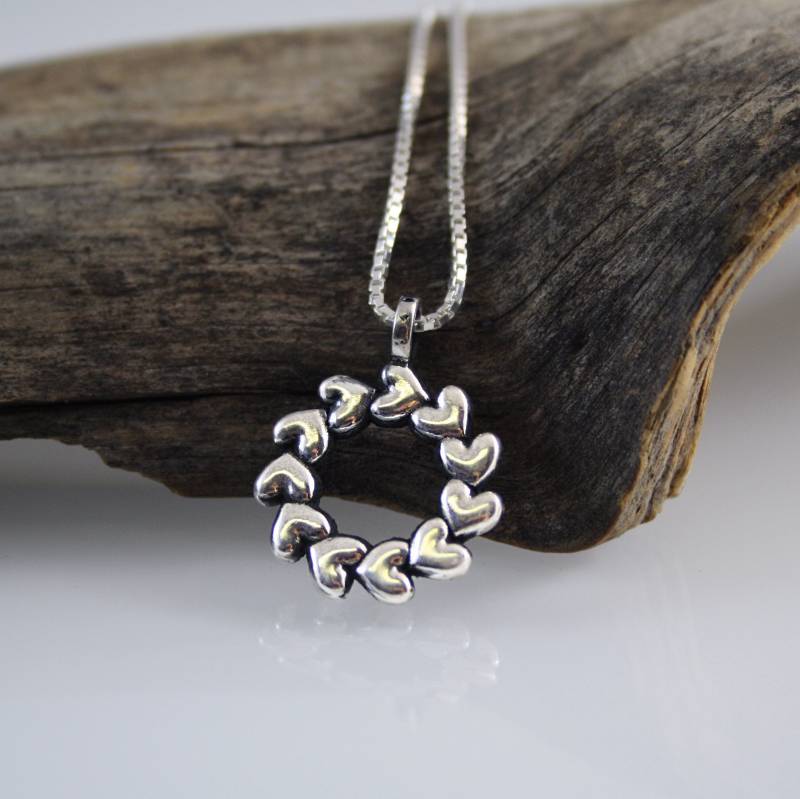 Herz Anhänger - Sterling Silber Halskette Geschwärzter Anhänger, Muttertagsgeschenk Herz Anhänger - Sterling Silber Halskette Geschwärzter Anhänger, Muttertagsgeschenk von Hich
