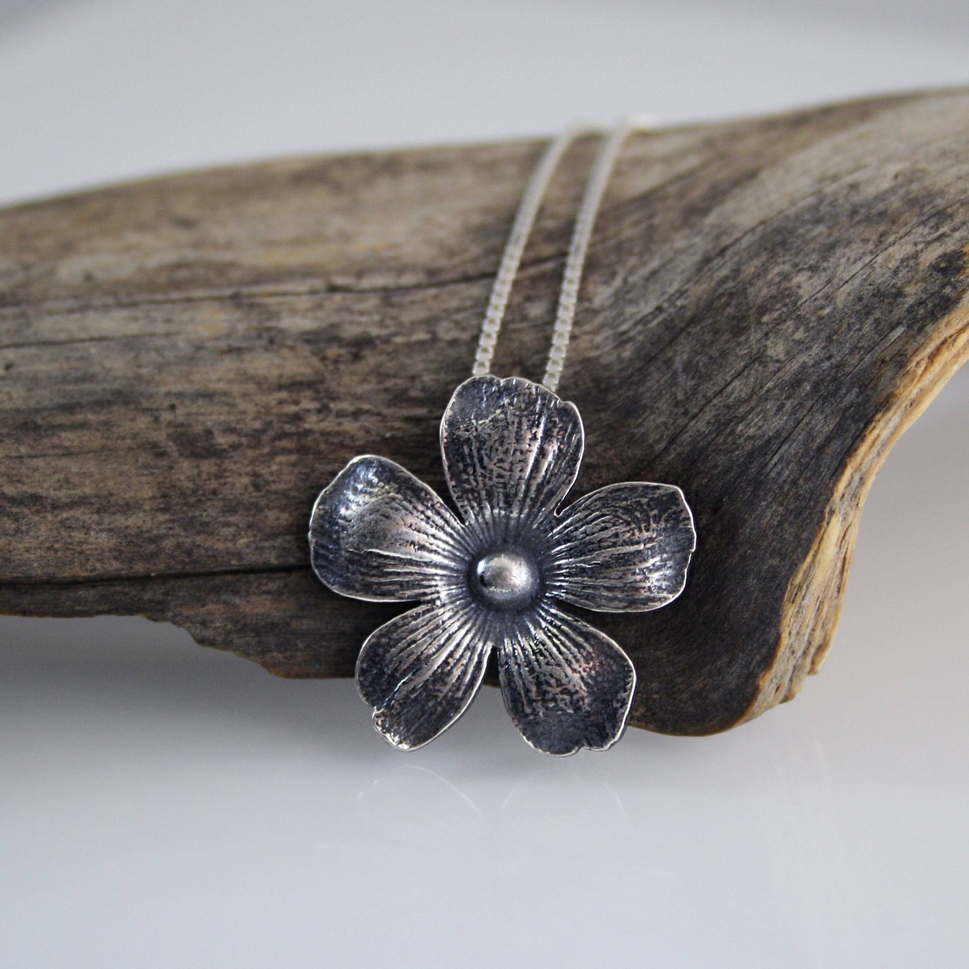 Sommer, Floral Sterling Silber Halskette, Oxidiertes 925 Sommer, Floral Sterling Silber Halskette, Oxidiertes 925 von Hich