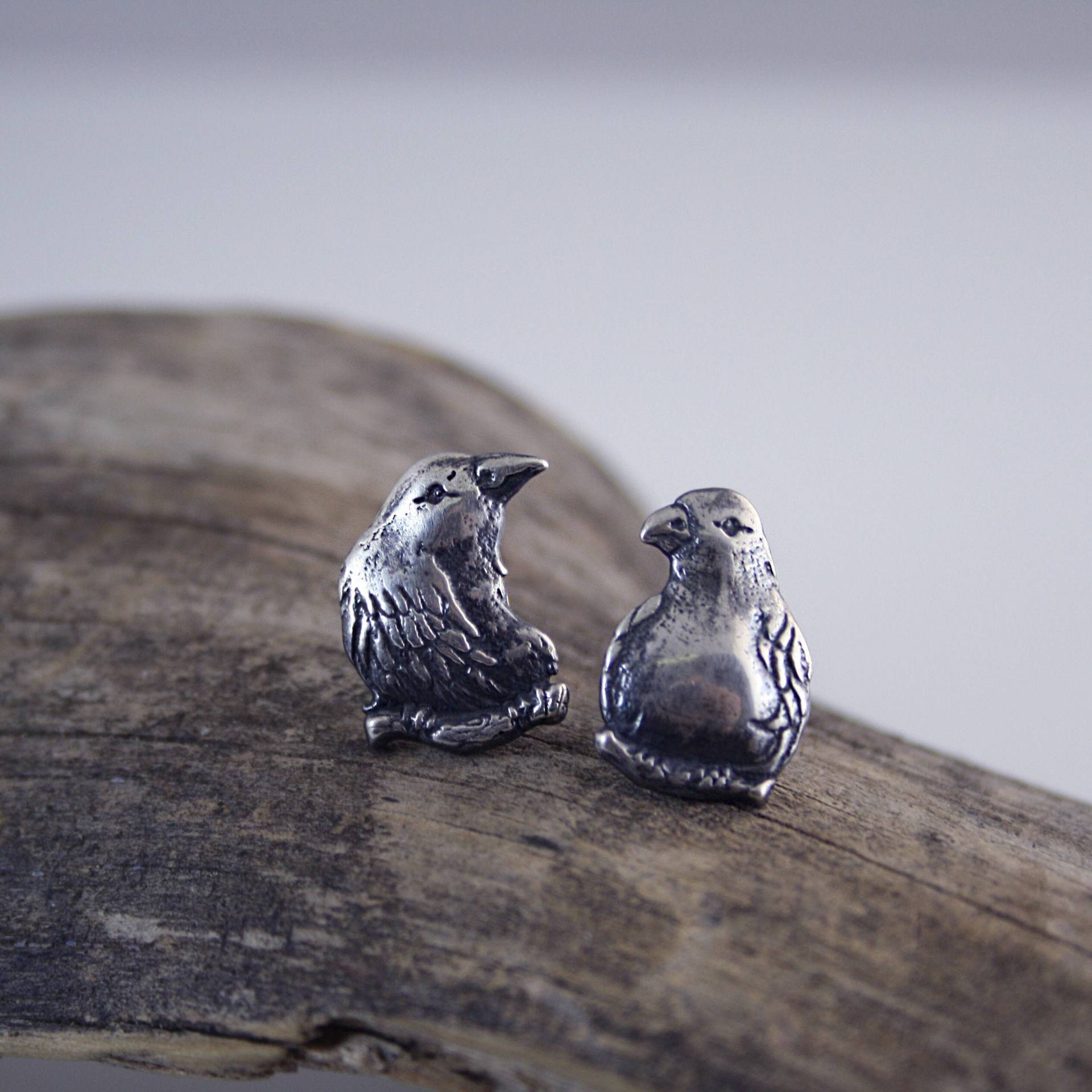 Vögel Ohrringe, Sterling Silber Vögel Ohrringe, Sterling Silber von Hich