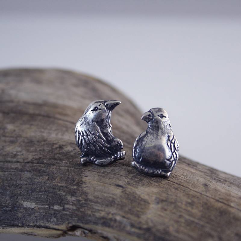 Vögel Ohrringe, Sterling Silber Vögel Ohrringe, Sterling Silber von Hich