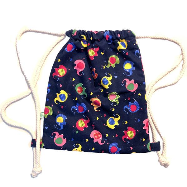 HickUps Kinder Turnbeutel Rucksack Canvas Elefant dunkelblau von Hick ups