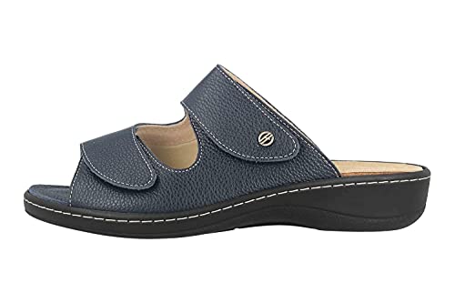 Hickersberger Milano Hallux Pantoletten in Übergrößen Blau 6169-7100 große Damenschuhe, Größe:42 von Hickersberger