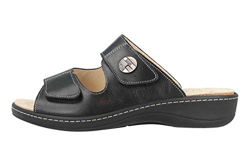 Hickersberger Milano Pantoletten in Übergrößen Schwarz 6120-9090 große Damenschuhe, Größe:45 von Hickersberger