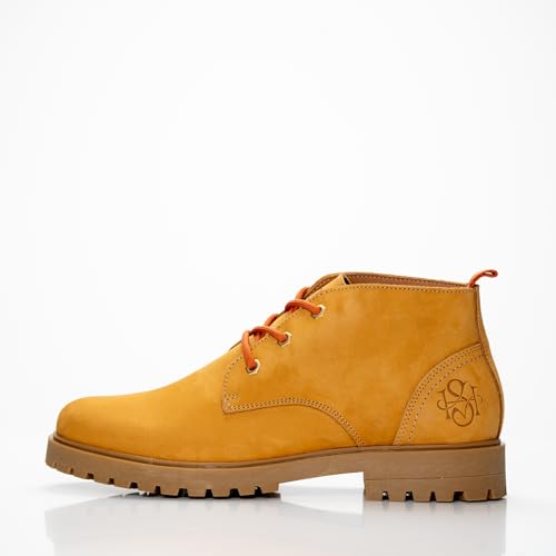 Hickory Smoke Desert Sand Leather Boot, Lederstiefel, Handgefertigt in Portugal, Workwear-Kollektion Hickory Smoke Desert Sand Leather Boot, Lederstiefel, Handgefertigt in Portugal, Workwear-Kollektion von Hickory Smoke