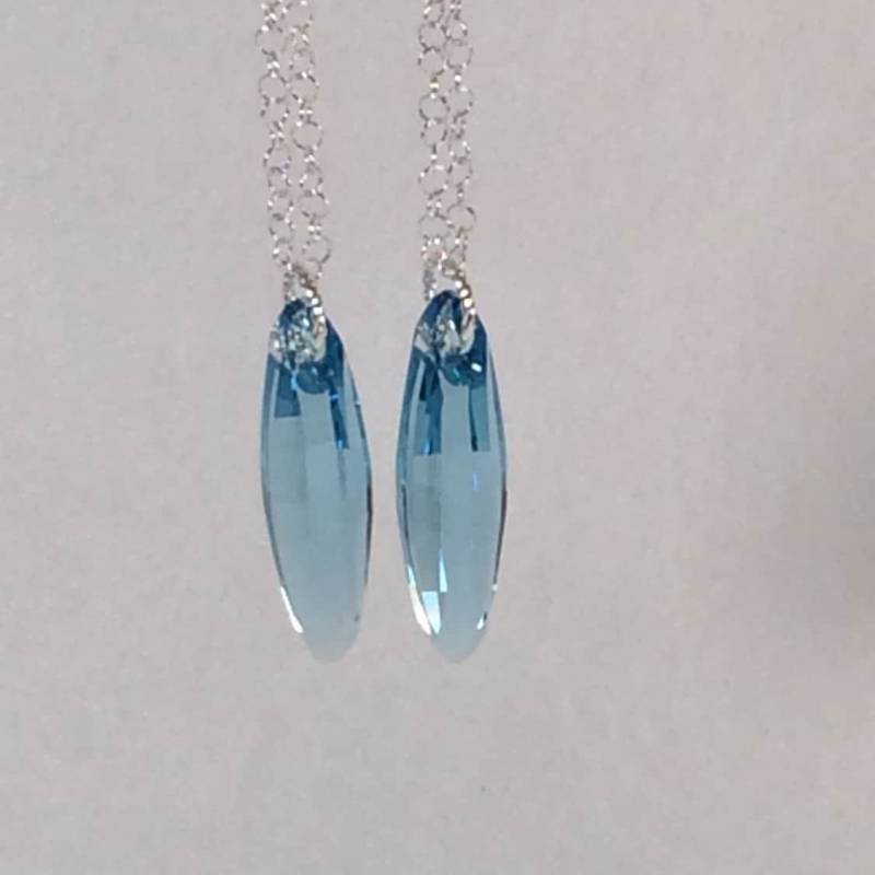 Kristall Aquamarin Perle Und Sterling Silber Tropfen Ohrringe Kristall Aquamarin Perle Und Sterling Silber Tropfen Ohrringe von HiddenFacetsJewelry