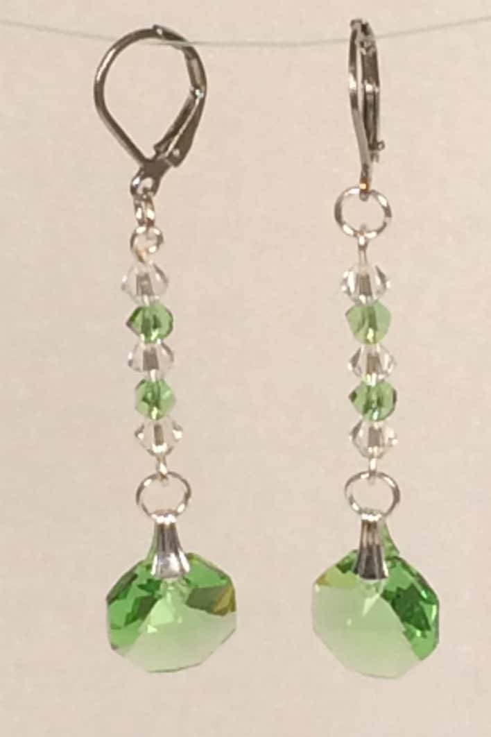 Kristall Peridot Ohrringe Kristall Peridot Ohrringe von HiddenFacetsJewelry