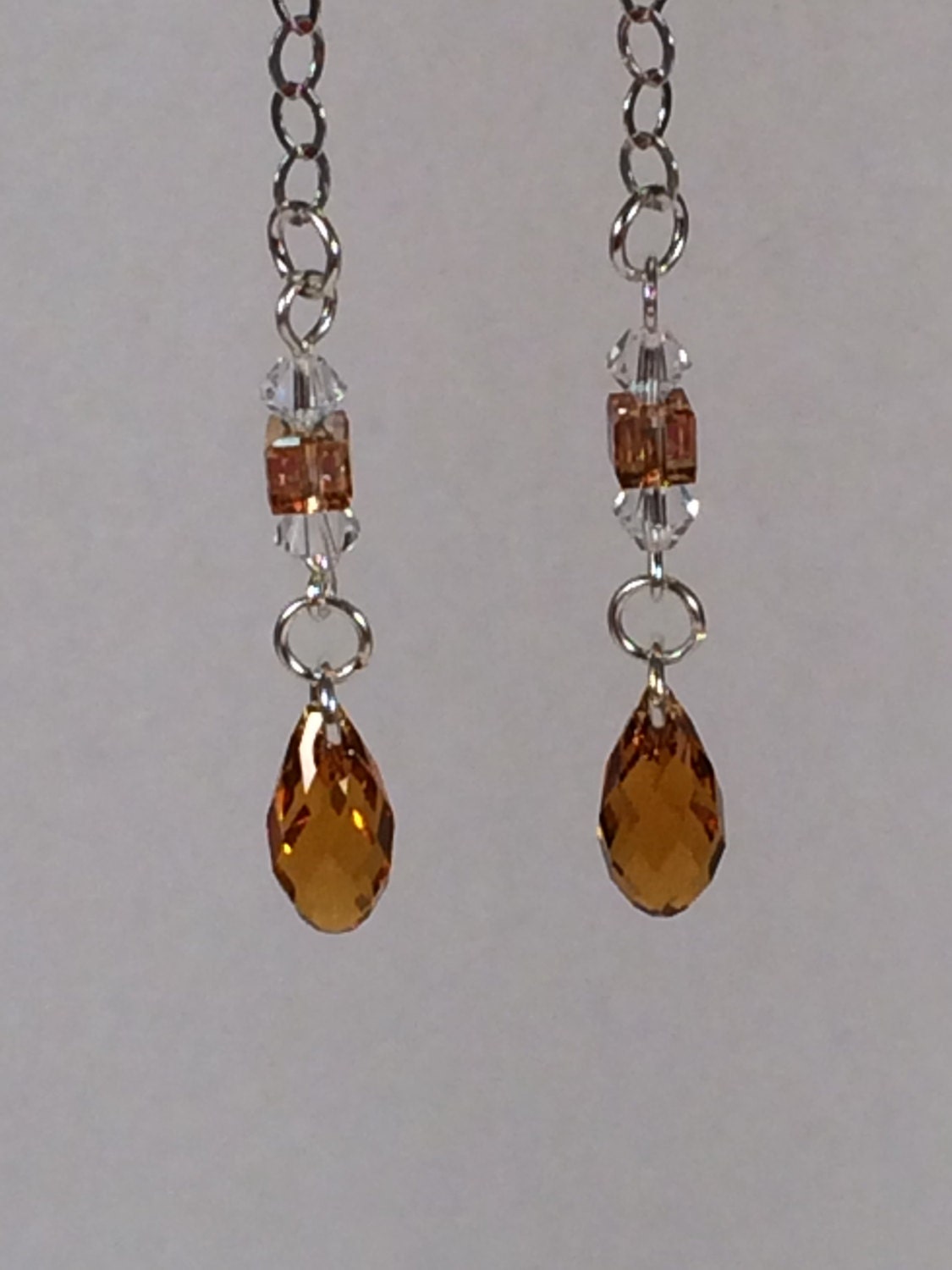 Kristall Tropfen Ohrringe in Topas Und Sonnenschein Kristall Tropfen Ohrringe in Topas Und Sonnenschein von HiddenFacetsJewelry