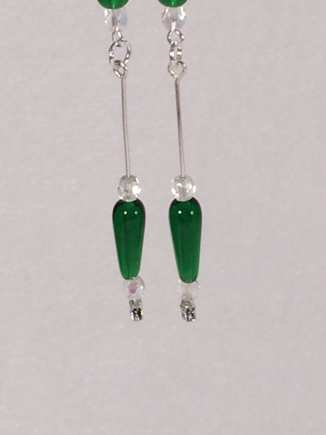 Smaragd Grünem Glas Und Stern Ohrringe Smaragd Grünem Glas Und Stern Ohrringe von HiddenFacetsJewelry