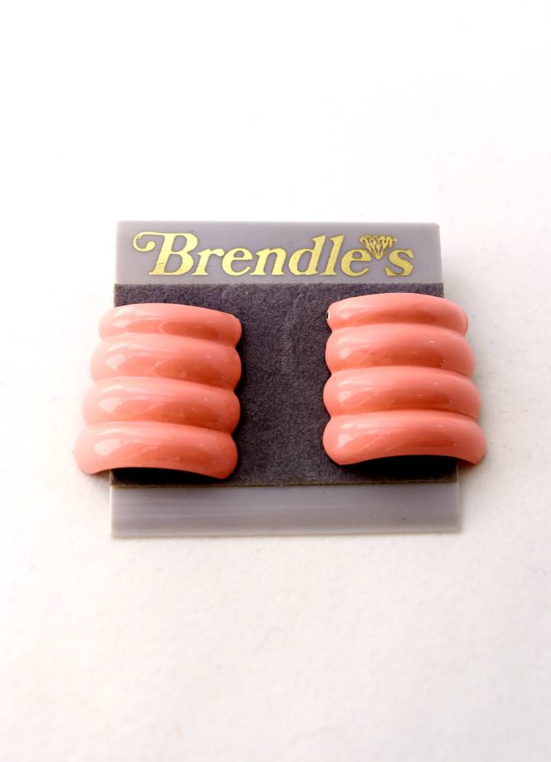 Rosa Emaille Ohrringe Brendle's, Blush Peachy Gerippte Ohrringe, Schmuck Nos Rosa Emaille Ohrringe Brendle's, Blush Peachy Gerippte Ohrringe, Schmuck Nos von HiddenStairwayFinds