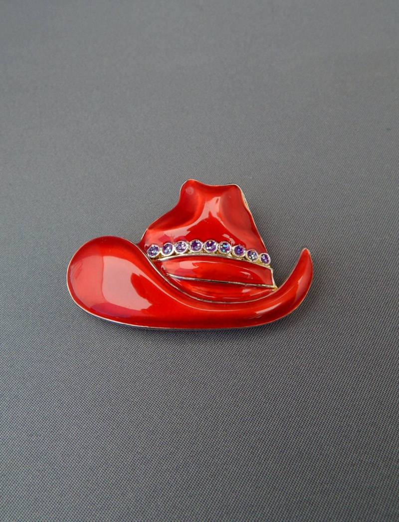Roter Hut Anstecker, Red Hat Society Rot Und Lila Emaille Anstecknadel Roter Hut Anstecker, Red Hat Society Rot Und Lila Emaille Anstecknadel von HiddenStairwayFinds