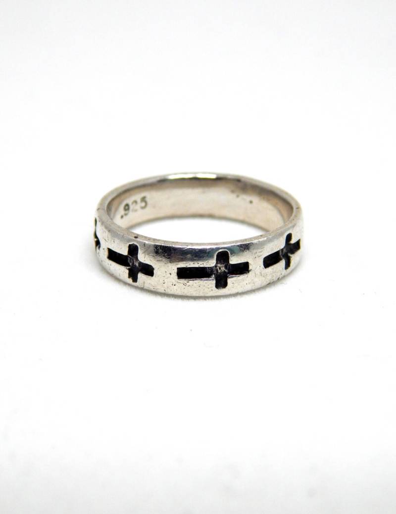 Silber Kruzifix Ring Größe 6, Religiöses Kreuz Sterling 925, Nachlass Schmuck, Christlicher Schmuck Relegious Silber Kruzifix Ring Größe 6, Religiöses Kreuz Sterling 925, Nachlass Schmuck, Christlicher Schmuck Relegious von HiddenStairwayFinds