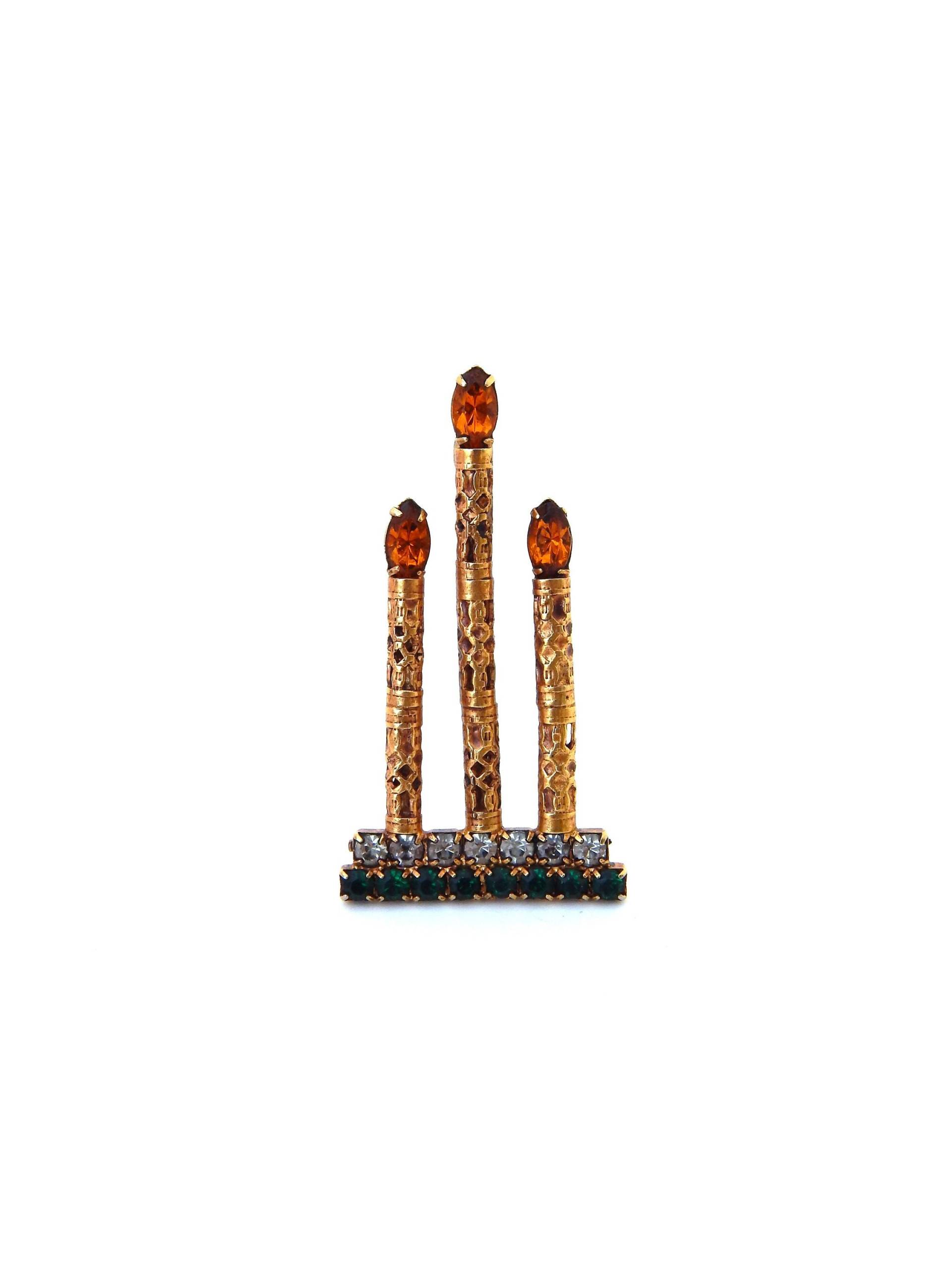 Weihnachtskerzen Pin, Strass Brosche Pin Urlaub Kerzen, Weihnachten Weihnachtsschmuck Weihnachtskerzen Pin, Strass Brosche Pin Urlaub Kerzen, Weihnachten Weihnachtsschmuck von HiddenStairwayFinds