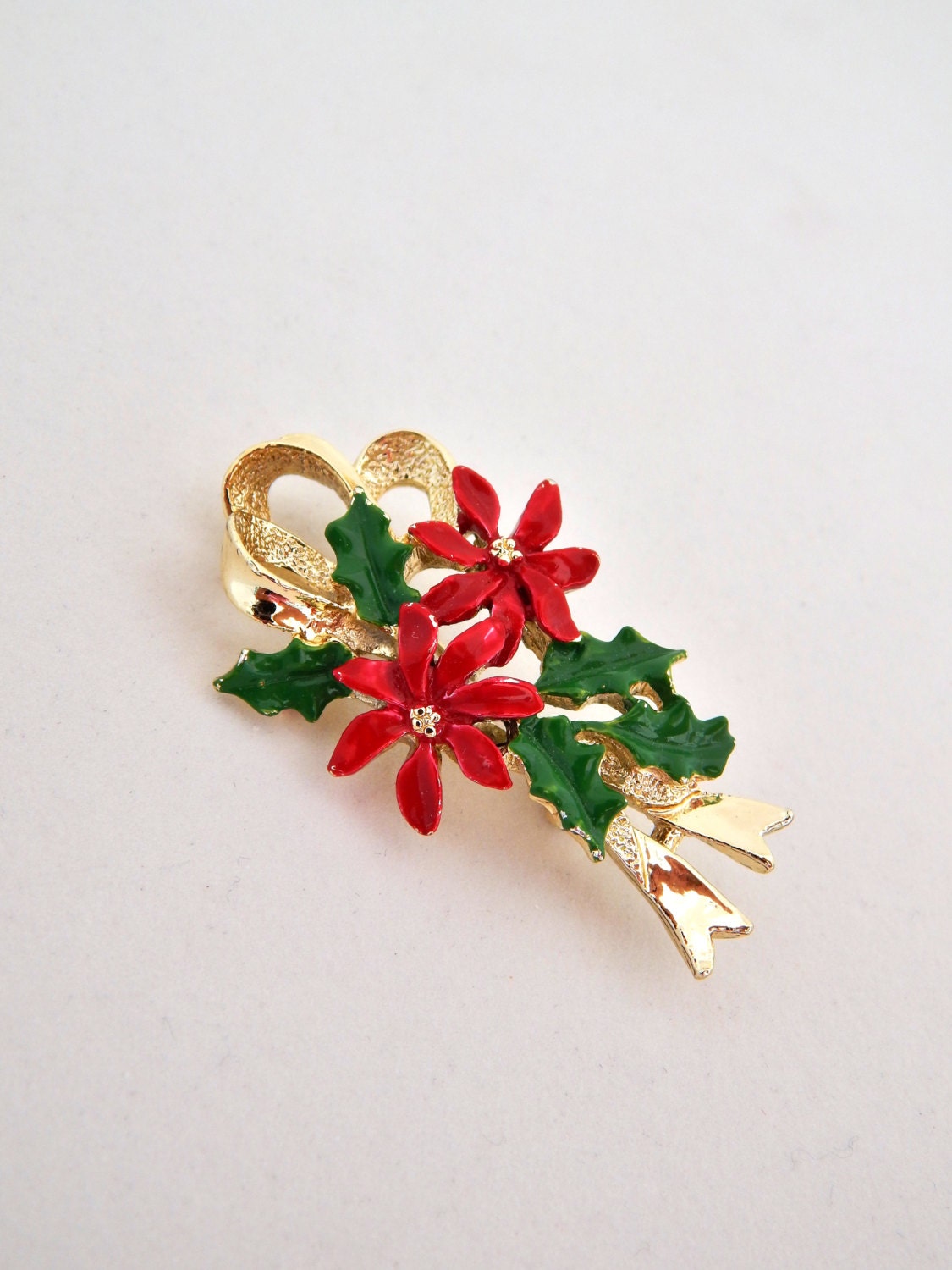 Vintage Weihnachten Pin Weihnachtsstern Brosche Gerry's von HiddenStairwayFinds