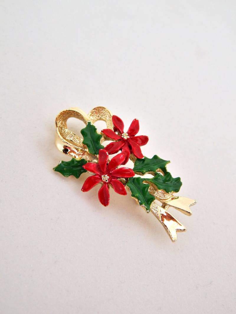 Vintage Weihnachten Pin Weihnachtsstern Brosche Gerry's von HiddenStairwayFinds