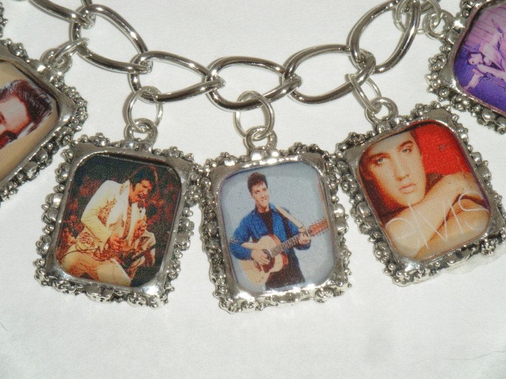 Elvis Bettelarmband Altered Art Elvis Bettelarmband Altered Art von HiddenValleyJewelry