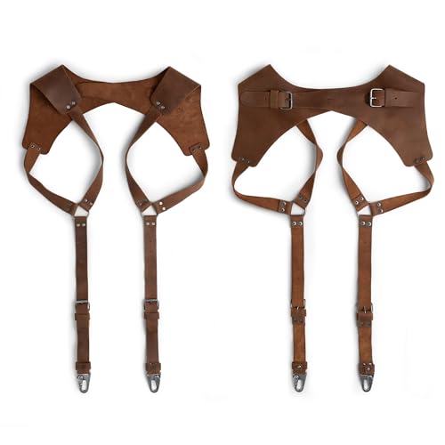 Hide & Groom, Hosenträger mit verstellbaren Riemen für Herren, Hochzeitsgeschirr, strapazierfähig, Steampunk, Vollnarbenleder, handgefertigte Accessoires, Bourbon Brown, Bourbon-Braun, Unique Hide & Groom, Hosenträger mit verstellbaren Riemen für Herren, Hochzeitsgeschirr, strapazierfähig, Steampunk, Vollnarbenleder, handgefertigte Accessoires, Bourbon Brown, Bourbon-Braun, Unique von Hide & Groom