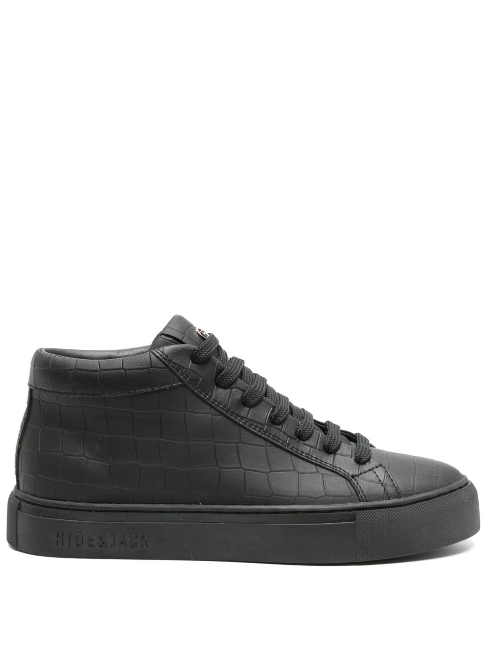 Hide&Jack Essence Croco Sneakers - Schwarz von Hide&Jack