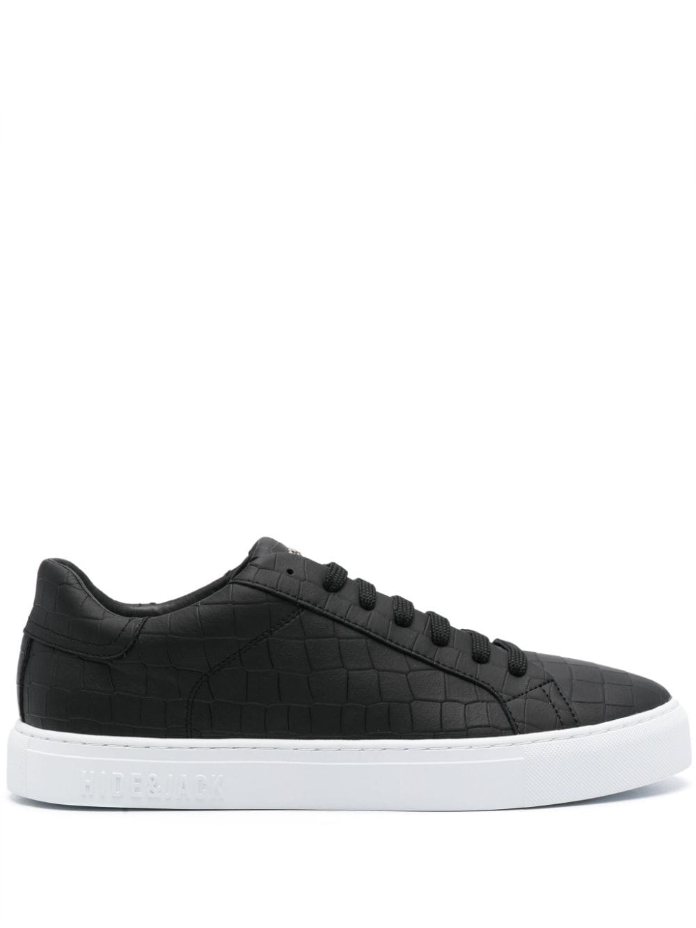 Hide&Jack Essence Sneakers mit Kroko-Optik - Schwarz von Hide&Jack