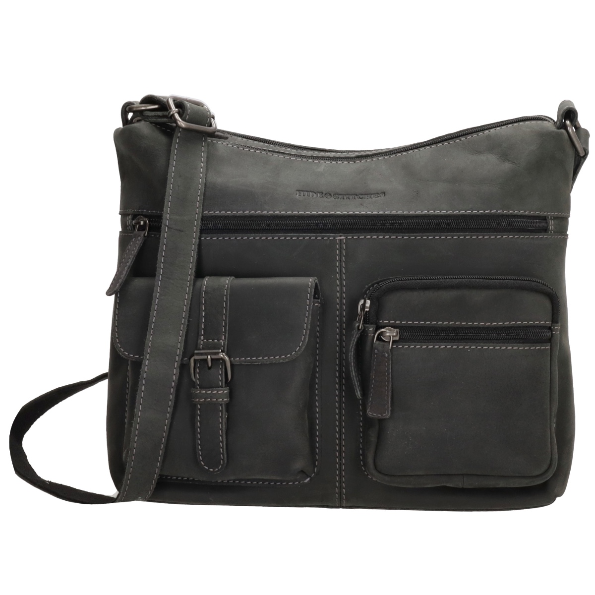 Hide & Stitches Idaho Cross body Shoulder bag-Black von Hide & Stitches