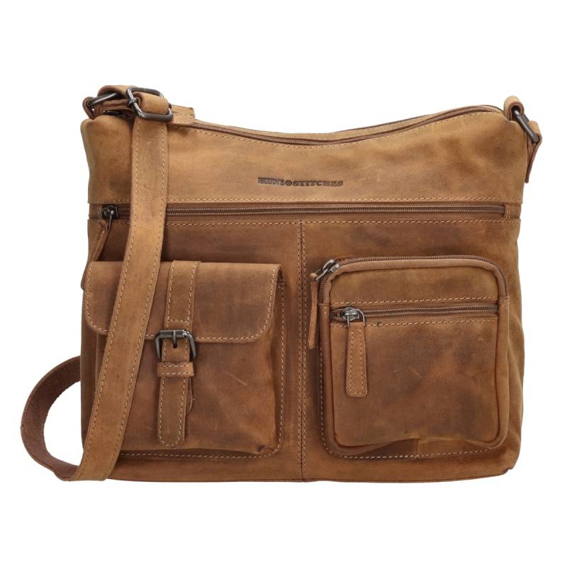 Hide & Stitches Idaho Cross body Shoulder bag-Brown von Hide & Stitches
