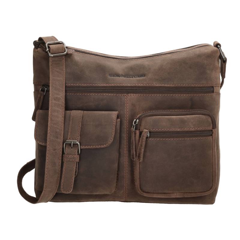 Hide & Stitches Idaho Cross body Shoulder bag-Dark Brown von Hide & Stitches