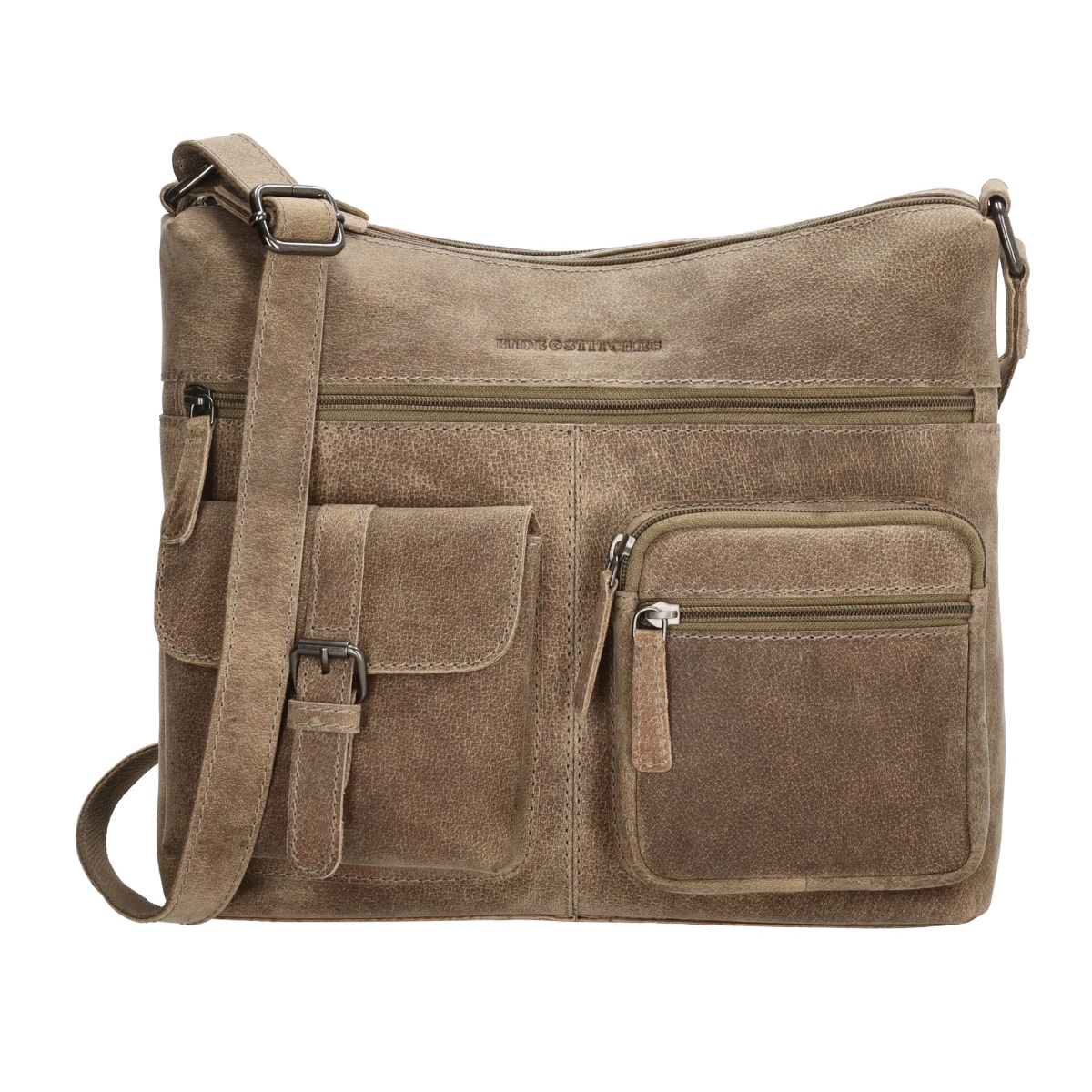 Hide & Stitches Idaho Cross body Shoulder bag-Sand von Hide & Stitches