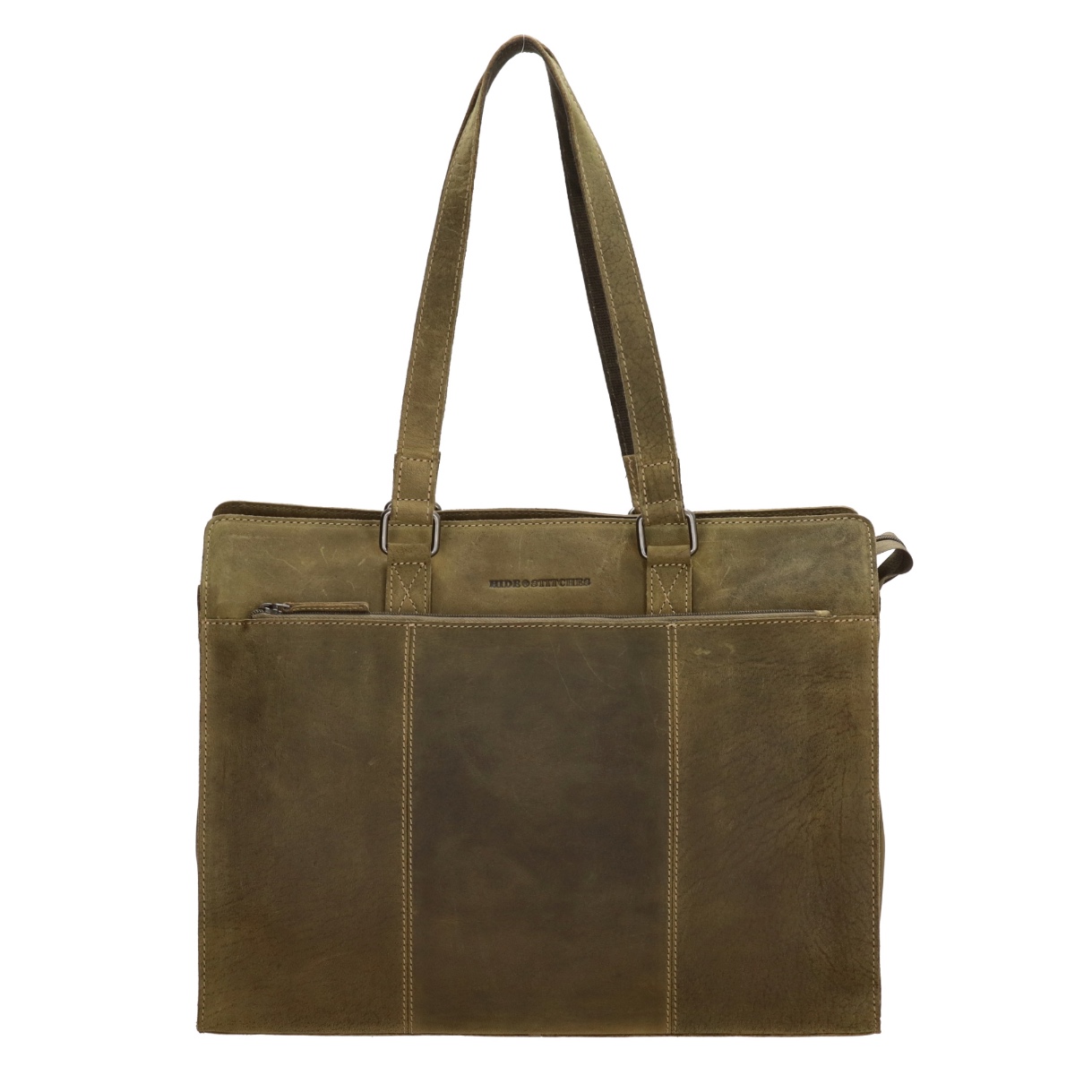 Hide & Stitches Idaho Laptopbag 15,6 inch-Olive von Hide & Stitches