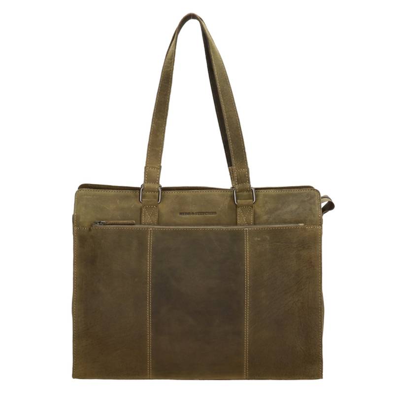 Hide & Stitches Idaho Laptopbag 15,6 inch-Olive von Hide & Stitches
