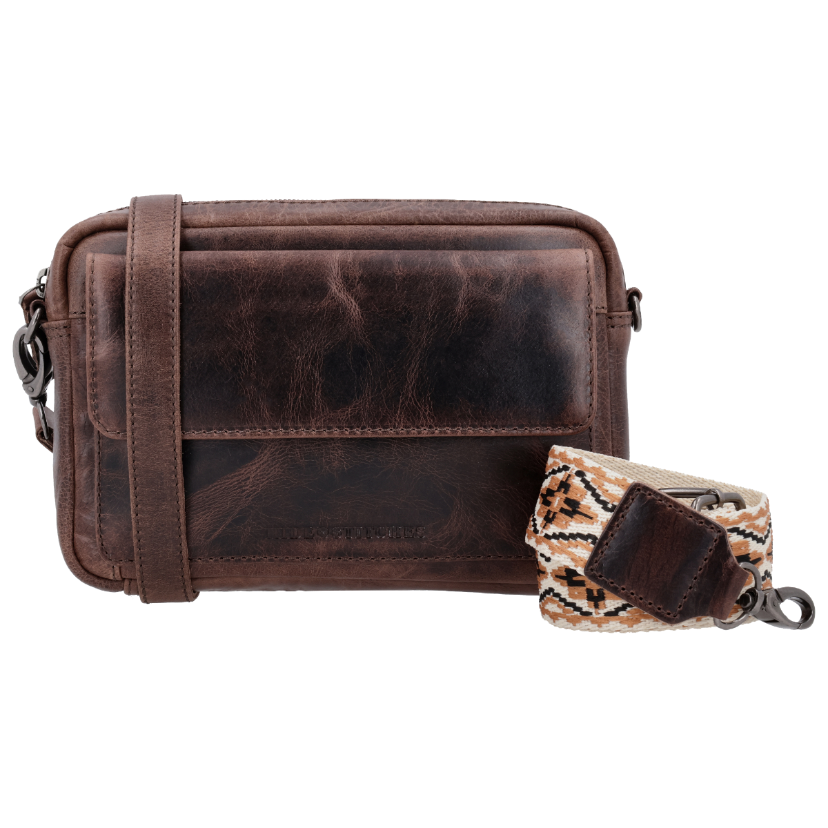 Hide & Stitches Next Navajo Shoulder bag-Dark Brown von Hide & Stitches