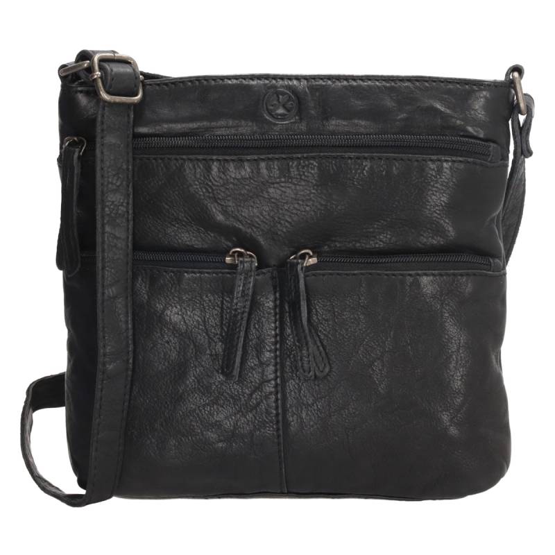 Hide & Stitches Paint Rock Leather Shoulder Bag-Black von Hide & Stitches