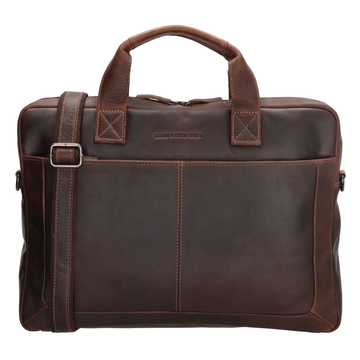 Hide & stitches japura Laptoptasche 15,6 inch-Dark Brown von Hide & Stitches