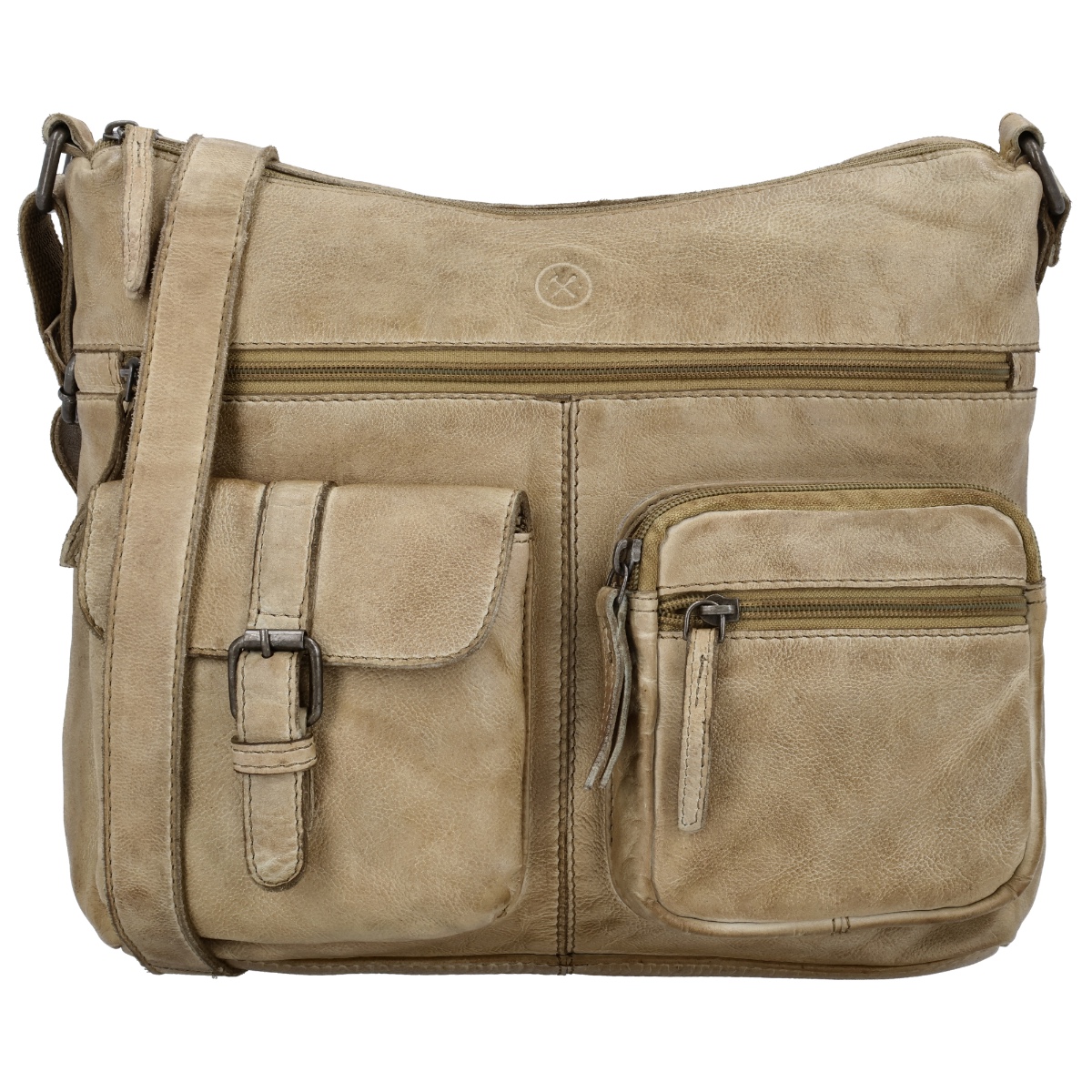 Hide & stitches paint rock crossbodytas-Sand von Hide & Stitches