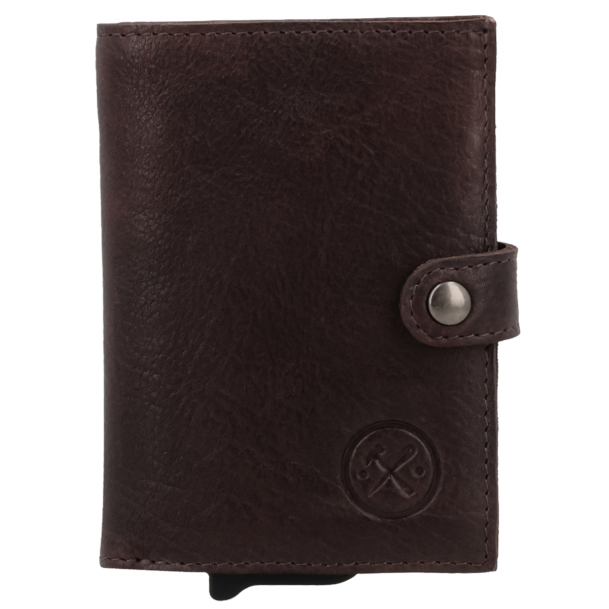 Hide & stitches paint rock safety wallet-Dark Brown von Hide & Stitches