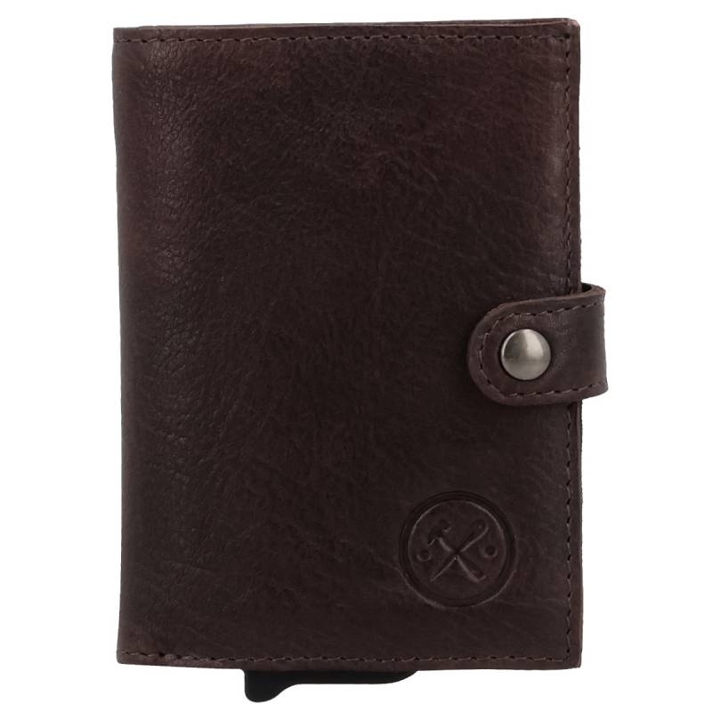 Hide & stitches paint rock safety wallet-Dark Brown von Hide & Stitches