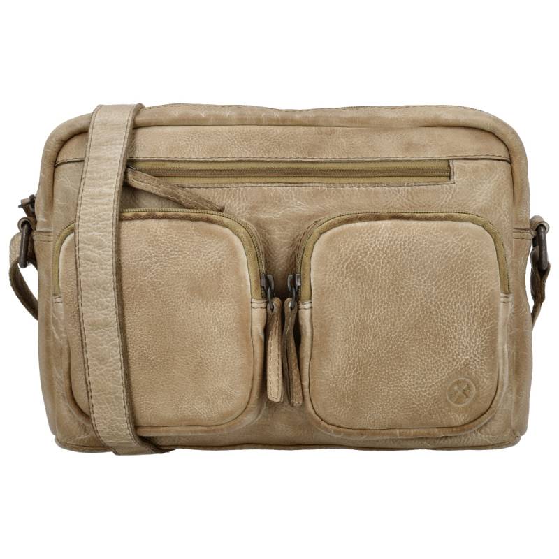 Hide & stitches paint rock schoudertas leer-Sand von Hide & Stitches