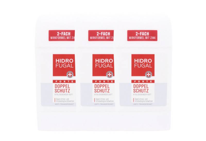 Hidrofugal Deo-Roller 3x Hidrofugal Forte Doppel Schutz Deo Stick Antitranspirant mit vitali von Hidrofugal