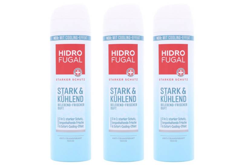Hidrofugal Bodyspray 3x Hidrofugal Stark & Kühlend Deo Spray Antitranspirant Sofort Cooling von Hidrofugal