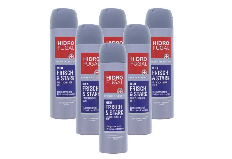 Hidrofugal Bodyspray 6 x Hidrofugal Men Frisch & Stark Deo Spray je 150ml Anti Transpirant von Hidrofugal