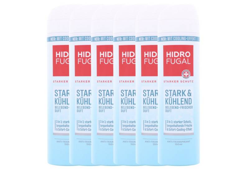 Hidrofugal Bodyspray 6x Hidrofugal Stark & Kühlend Deo Spray Antitranspirant Sofort Cooling von Hidrofugal