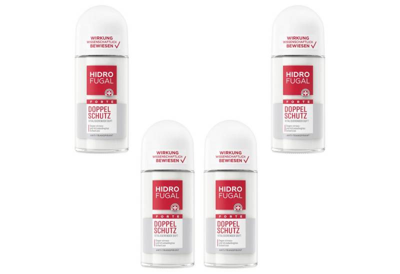 Hidrofugal Deo-Roller HIDROFUGAL FORTE DOPPEL SCHUTZ 4 x 50 ml, Set, 4-tlg., Antibakteriell von Hidrofugal